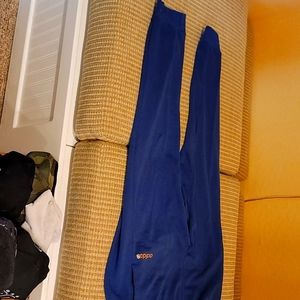 Adidas sweat pants blue and gold